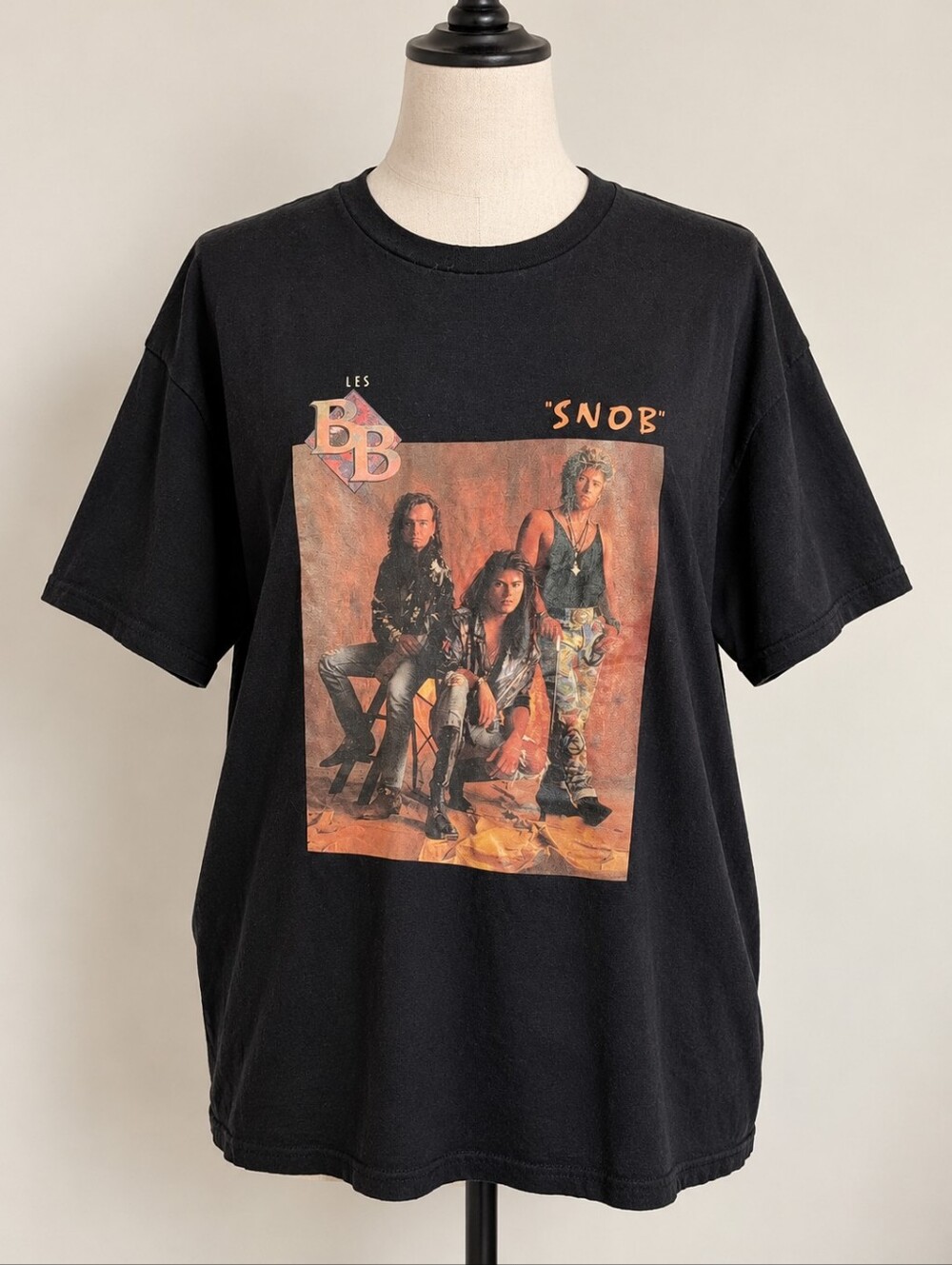 Les BB “Snob” Black Graphic Band T-Shirt Gildan Softstyle 2XL